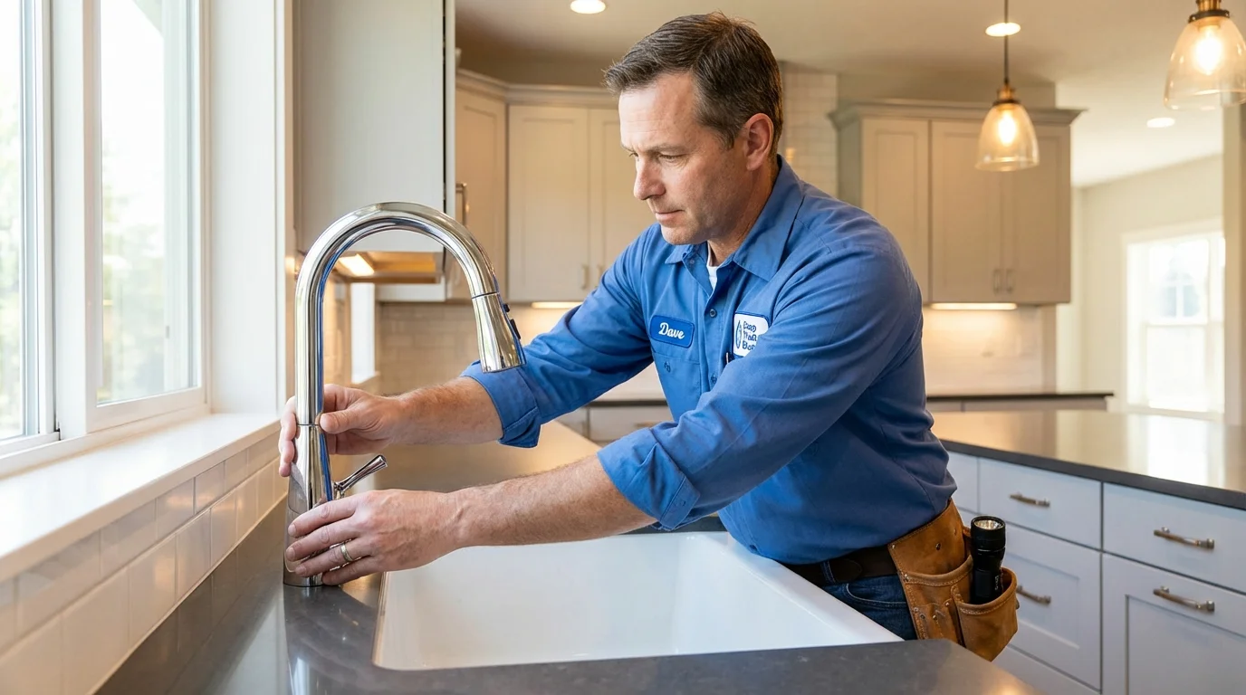 Kitchen faucet installation by Johns Plumbing LLC in Fisher